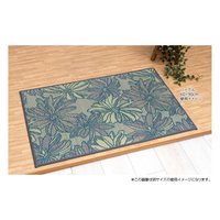 玄関マット　ガーベラ　裏張り付　70×120　パープル