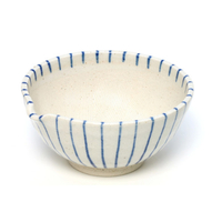 手描き青十草すり鉢　5寸