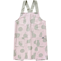 おかべてつろう　エプロン　ピンク