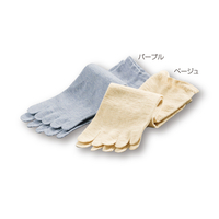 肌コットンゆったり5本指ソックス　2色組　22〜25cm