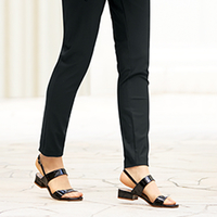 東レ「シェルタリングホワイト」サマーパンツ　ブラック　LL