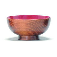 四寸汁椀　木目内朱