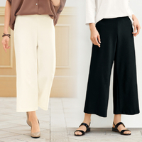 東レ「フィラロッサ」ガウチョパンツ2色組　OWH＋BK　3L