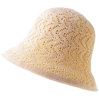 UV透かし編み帽子　ベージュ