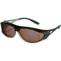 UV400・偏光オーバーサングラス　ブラウン