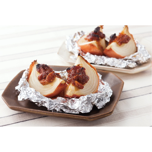 新玉ねぎのナッツみそ焼き