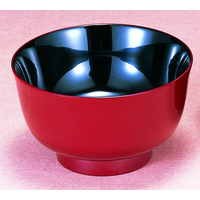 羽反椀　本朱内黒