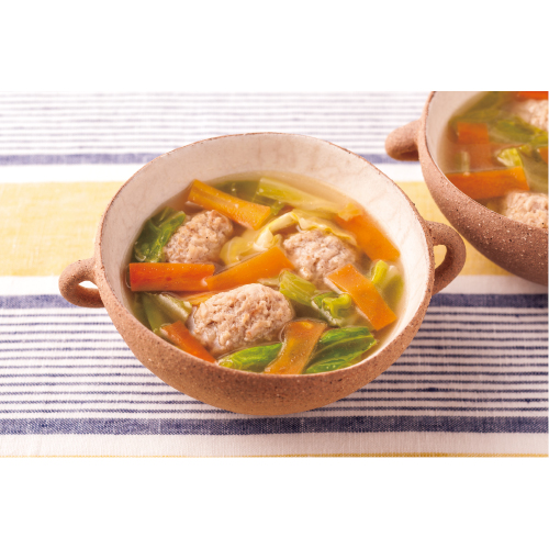 キャベツとミートボールのスープ・オイスターソース風味
