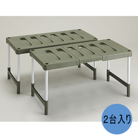 宅配＿クローゼット・押入れフリーラック伸縮タイプ（2台入り）