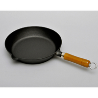 南部鉄器　木柄付フライパン