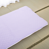 高島ちぢみ脱脂綿敷パッド　シングル　パープル