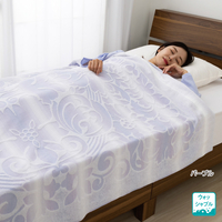 今治ジャガード織タオルケット　シングル　パープル