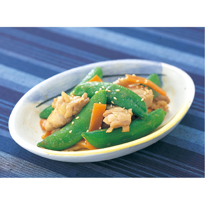 スナップエンドウの炒めもの