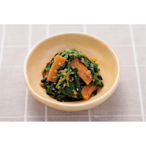 ほうれん草と人参のごま酢和え