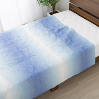 宅配　近江ちぢみ麻肌ふとん　シングル　ブルー