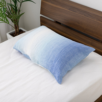 近江ちぢみ麻ピロケース　ブルー