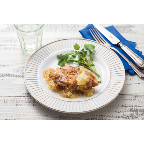 鶏もも肉と甘夏のソテー