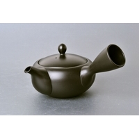 常滑焼浅平型ささめ急須　黒