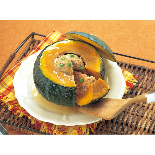 かぼちゃの肉詰め