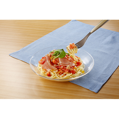 トマトと生ハムの冷製パスタ