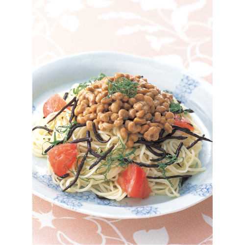 納豆ひじきパスタ