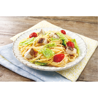 真鯛とキャベツの和風パスタ