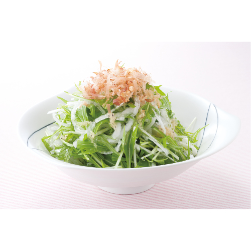 新玉ねぎと水菜の和風サラダ