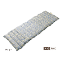 インド綿ロングクッション　クラック　43×120　ネイビー