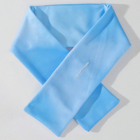 振ってひんやり保冷剤ポケット付きタオル　サックスブルー