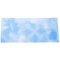 振ってひんやりケープストール　サックスブルー