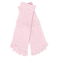 シルク5本指ソックス2足組ピンク22〜24cm