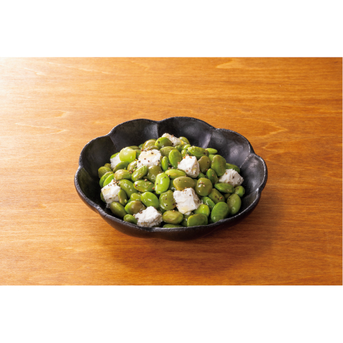 枝豆とチーズのオイル和え