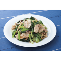 豚バラと小松菜の醤油炒め