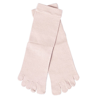 シルク5本指ソックス2足組ベージュ22〜24cm