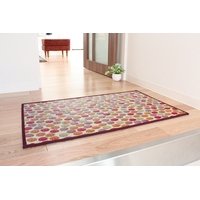い草玄関マット　カラフル　レッド　48×80