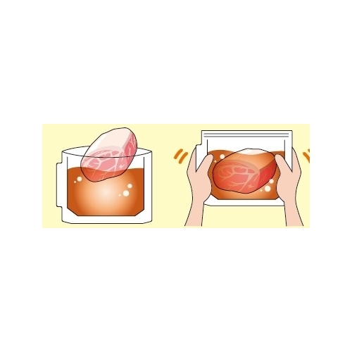作り方②ジッパーを閉じて袋を軽くもむ