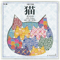 猫だらけ　文様千代紙　8柄×5枚　40枚入