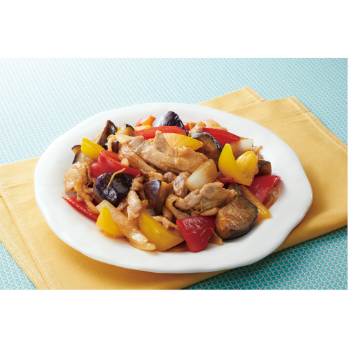 鶏と夏野菜の甘酢炒め
