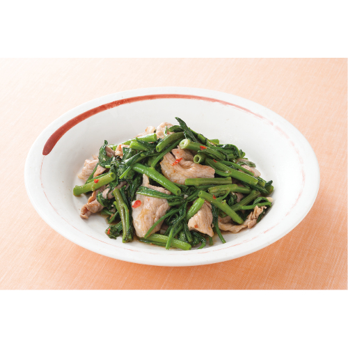 筒菜と豚肉のスタミナ炒め