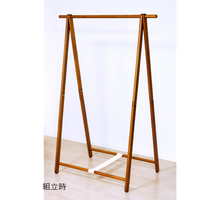 宅配＿木製シングルハンガーラック