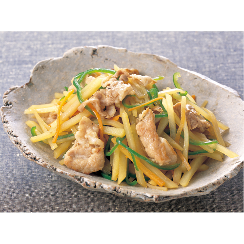豚肉と馬鈴薯のシャキシャキ炒め