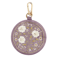 刺繍キーポーチ　ローズ