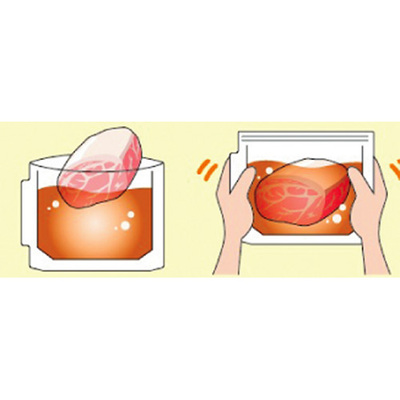 作り方②ジッパーを閉じて袋を軽くもむ