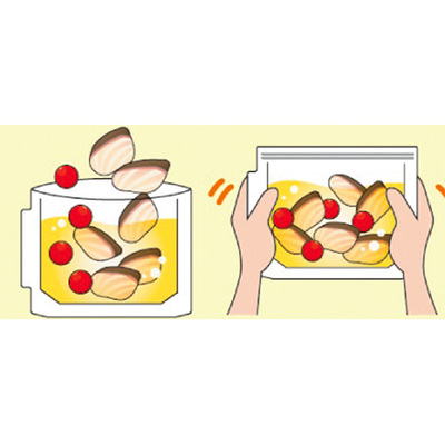 作り方②ジッパーを閉じて袋を軽くもむ