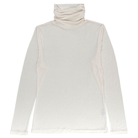 シルクタートルネックTシャツ　シルクホワイト　L