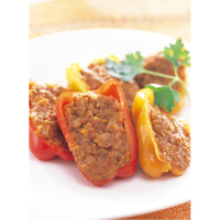 カレー味ピーマンの肉詰め