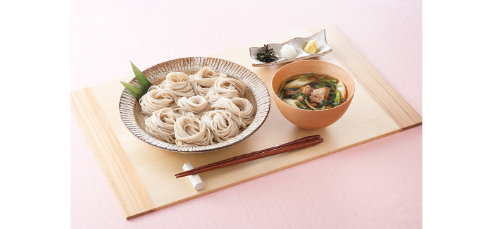 セリと鶏肉のつけそば