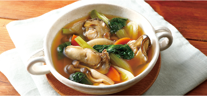 かきと野菜の和風スープ