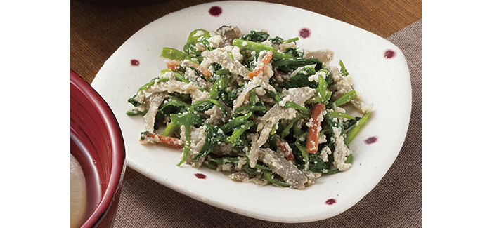 きんぴらとセリの白和え