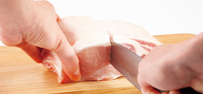 豚肉（ブロック）の切り方